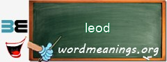 WordMeaning blackboard for leod